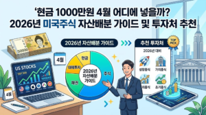 현금 1000만원 4월 어디에 넣을까? 2026년 미국주식 자산배분 가이드