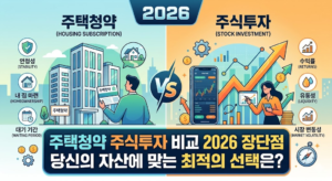 주택청약 주식투자 비교 2026 장단점