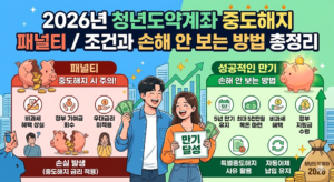 2026년 청년도약계좌 중도해지 패널티 조건과 손해 안 보는 방법 총정리