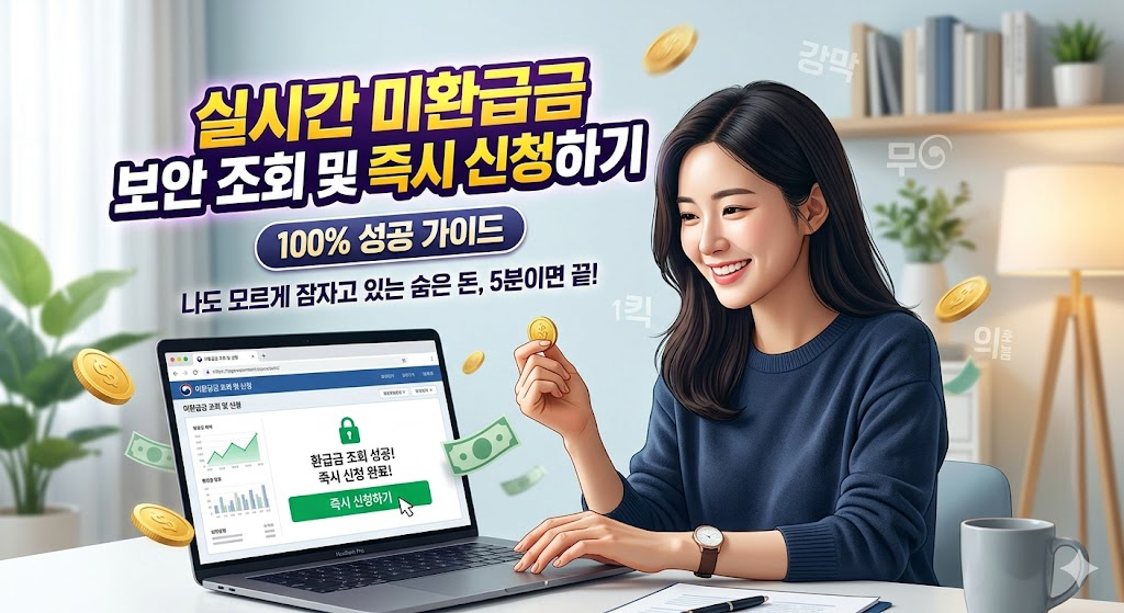 실시간 미환급금 보안 조회 및 즉시 신청하기 (100% 성공 가이드)