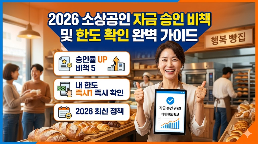 2026 소상공인 자금 승인 비책 및 한도 확인 완벽 가이드