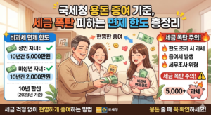 국세청 용돈 증여 기준