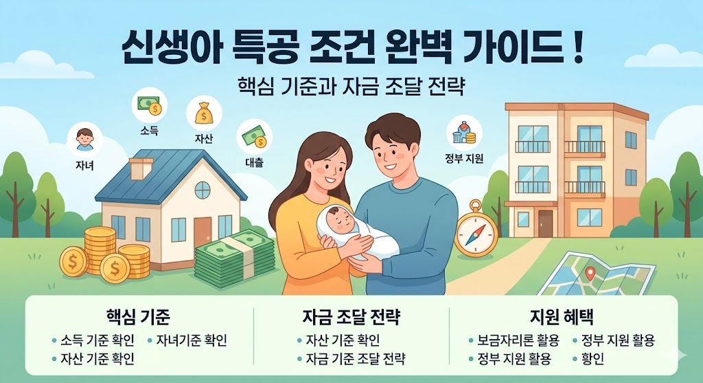 신생아 특공 조건 완벽 가이드 ! 핵심 기준과 자금 조달 전략