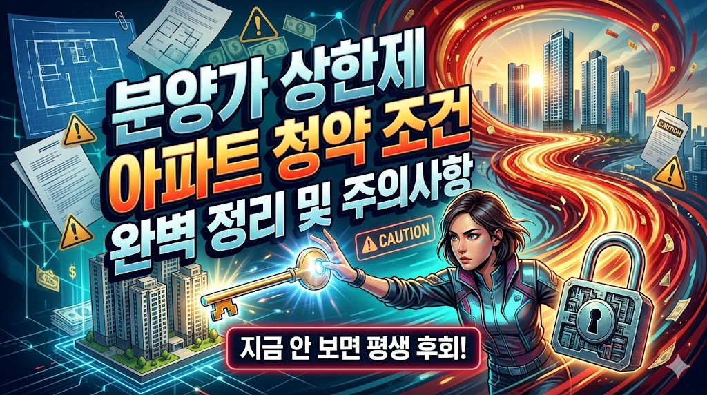 분양가 상한제 아파트 청약 조건 완벽 정리 및 주의사항