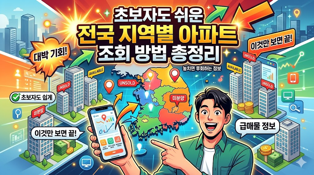 미분양 아파트 조회 방법 총정리! 초보자도 쉬운 전국 지역별 조회
