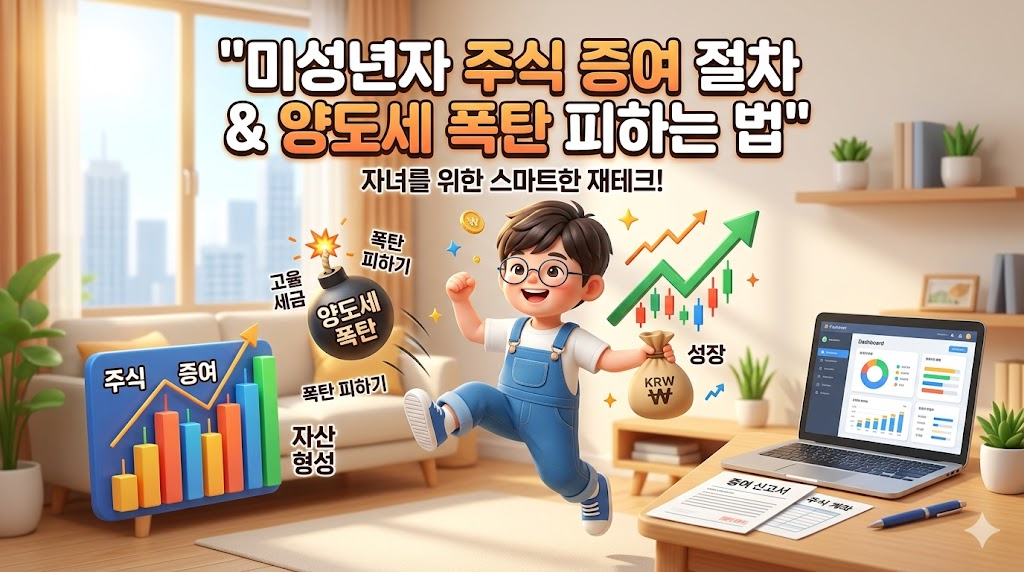미성년자 주식 증여 절차 및 양도세 폭탄 피하는 법