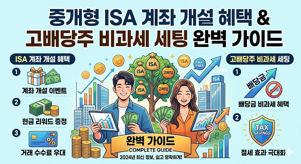 중개형 ISA 계좌 개설 혜택 및 고배당주 비과세 세팅 완벽 가이드