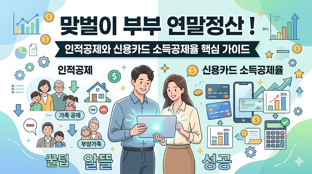 맞벌이 부부 연말정산 ! 인적공제와 신용카드 소득공제율 핵심 가이드
